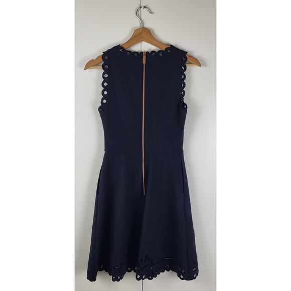 Ted Baker Verony Eyelet A-Line Lace Panel Sleeveless Mini Dress | 0 - Picture 6 of 11